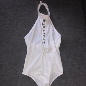 Forever 21, Knit, Body Suit, White